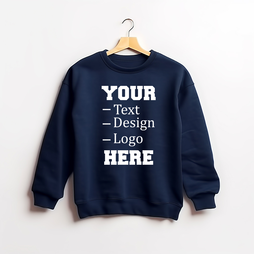 Custom Sweatshirt, Custom Logo-Text-Design Sweatshirt, Sweatshirt Custom