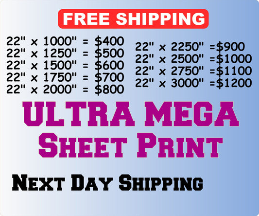 ULTRA Mega Bulk Gang Sheet, Dtf Transfers , Gang Sheet Print, Ready To Press,Ready To Print,Direct To Film,Bulk Printing,Same Day
