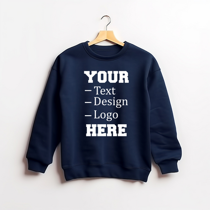 Custom Sweatshirt, Custom Logo-Text-Design Sweatshirt, Sweatshirt Custom