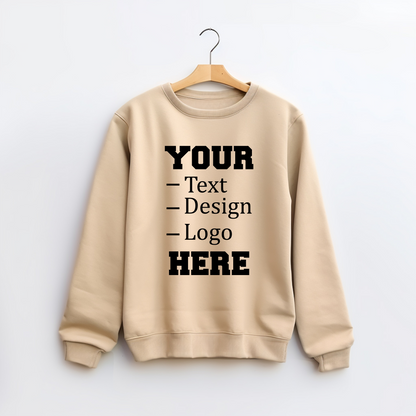 Custom Sweatshirt, Custom Logo-Text-Design Sweatshirt, Sweatshirt Custom