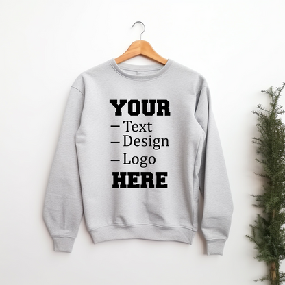 Custom Sweatshirt, Custom Logo-Text-Design Sweatshirt, Sweatshirt Custom