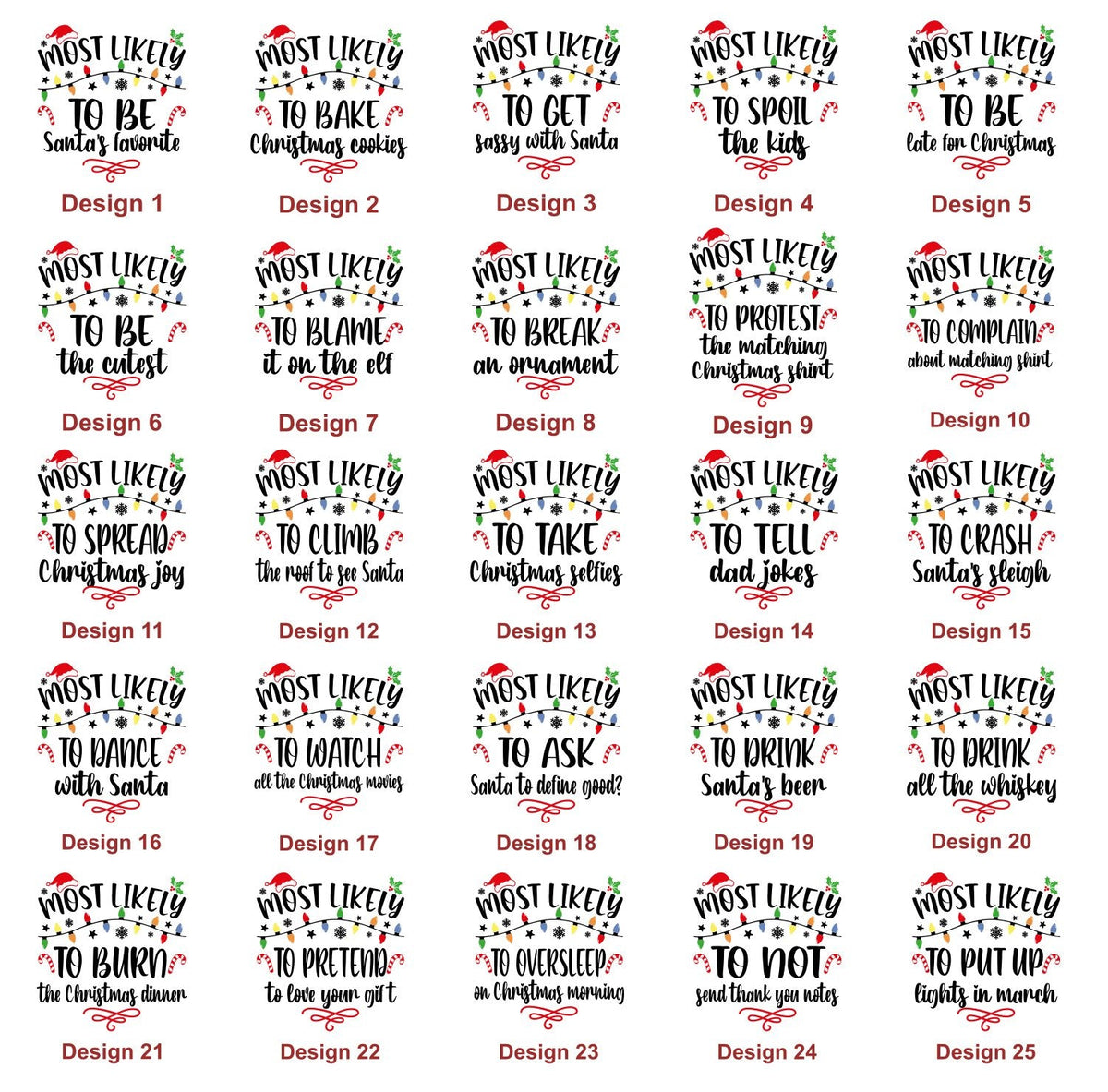 Most Likely To Christmas family matching shirts