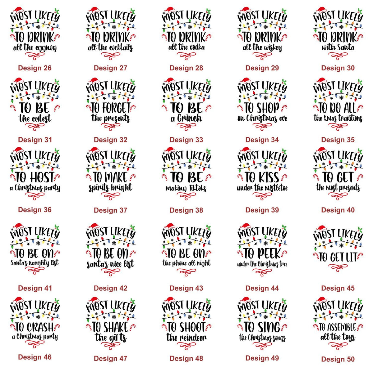 Most Likely To Christmas family matching shirts