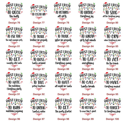 Most Likely To Christmas family matching shirts