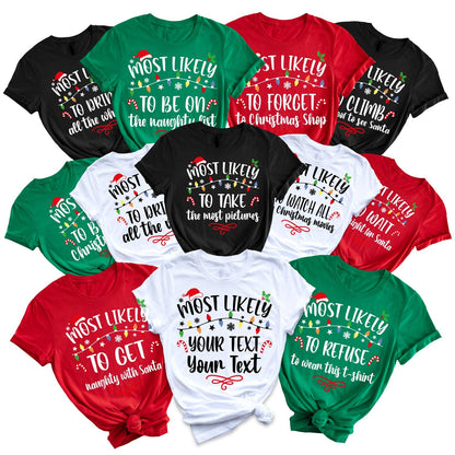 Most Likely To Christmas family matching shirts