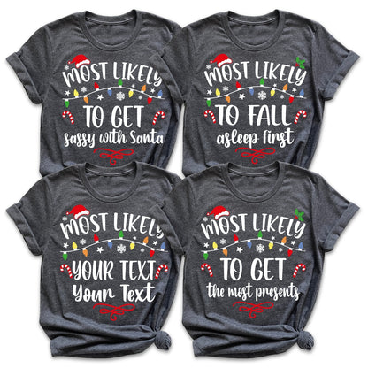 Most Likely To Christmas family matching shirts