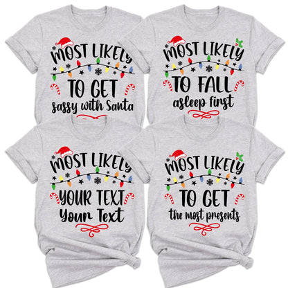 Most Likely To Christmas family matching shirts