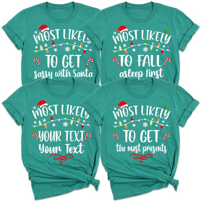 Most Likely To Christmas family matching shirts