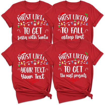 Most Likely To Christmas family matching shirts