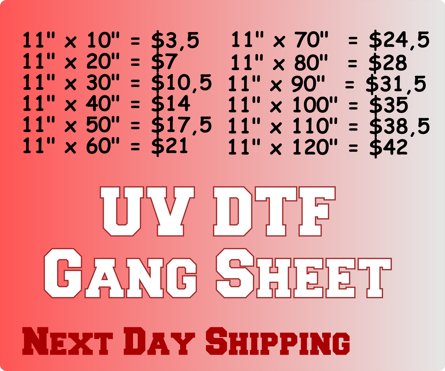 UV DtfBulk Gang Sheet, Uv Dtf Transfers Wholesale, Uv DTF Gang Sheet Print, Uv DTF Bulk Printing, Same Day Service